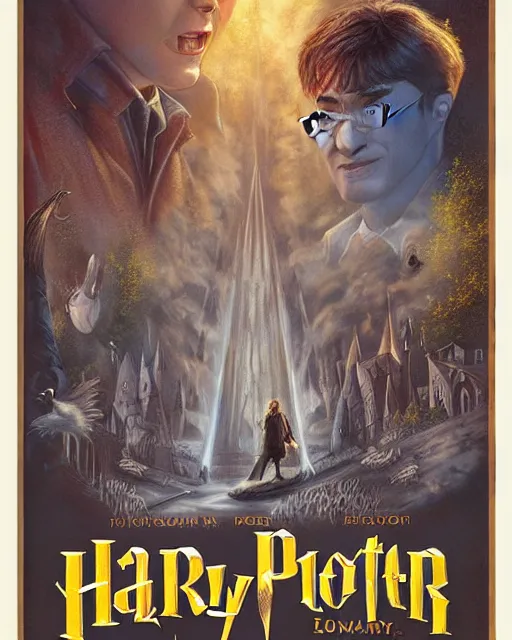 Image similar to Harry Potter movie poster by ed binkley