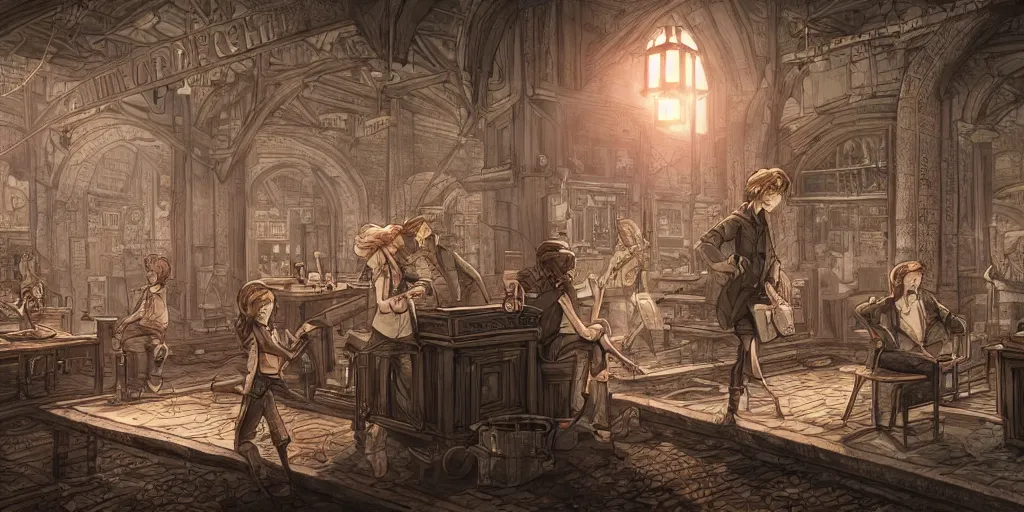 Image similar to we refuse to believe that there are insufficient funds in the great vaults of opportunity of this nation. ultrafine highly detailed colorful illustration, intricate linework, sharp focus, octopath traveler, final fantasy, unreal engine highly rendered, global illumination, radiant light, intricate environment