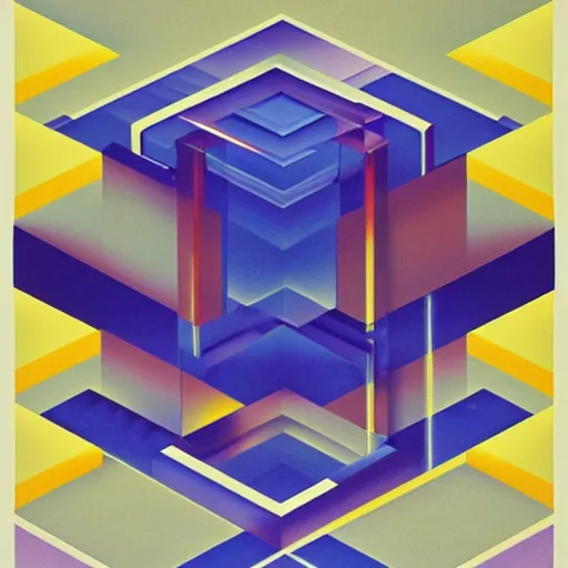 Prompt: geometric clean by shusei nagaoka, david rudnick, airbrush on canvas, symmetry