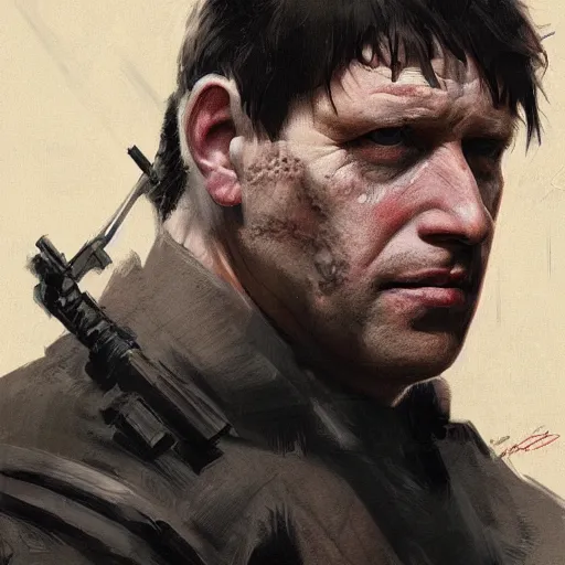 Image similar to Boris Johnson as Punisher, portrait, highly detailed, digital painting, artstation, concept art, sharp focus, illustration, cinematic lighting, art by artgerm and greg rutkowski and alphonse mucha