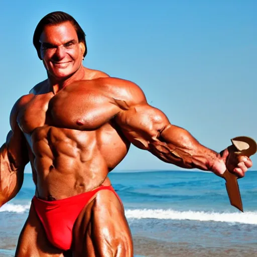 Image similar to bodybuilder bolsonaro posing