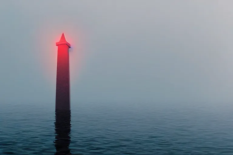 Prompt: a ominous floating obelisk underwater, photo-realistic, colorful, dark, smog, complex, shot by a camera,