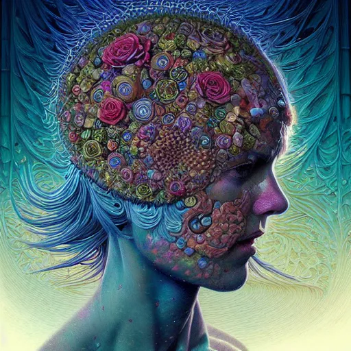 Image similar to hyper detailed masterpiece, 🌹 pattern, jean giraud, digital art painting, beautiful, psychedelic, acid, artgerm, donato giancola, tom bagshaw