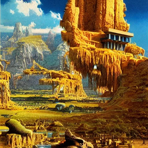 Prompt: The world of Arakkis, by Bruce Pennington