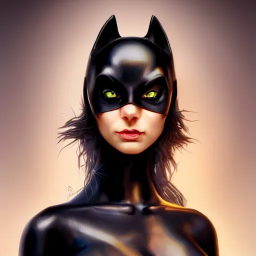 Image similar to Cat Woman, perfect deep eyes, portrait, fantasy, beautiful face, medieval, vivid colors, elegant, concept art, sharp focus, digital art, Hyper-realistic, 4K, Unreal Engine, Highly Detailed, HD, Dramatic Lighting by Brom, trending on Artstation