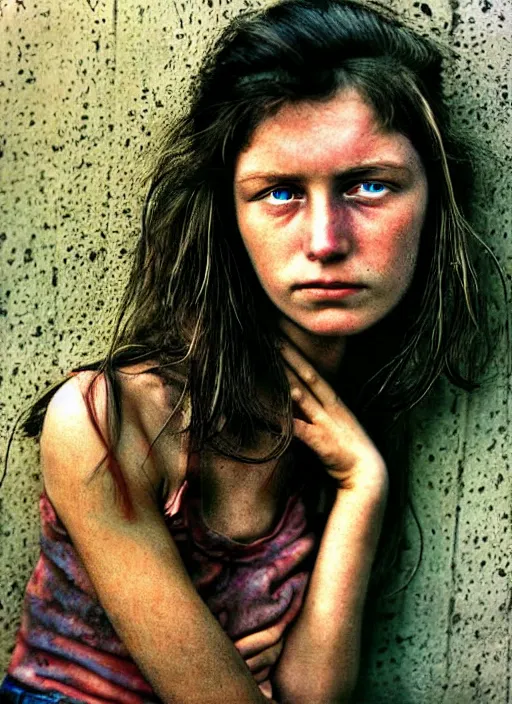 Image similar to hyper detailed photograph of a beautiful young woman by don mccullin, color, dslr