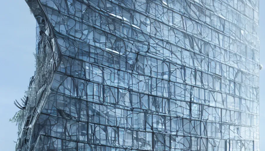 Prompt: glass building in berlin by haza hadid, hyperdetailed, artstation, cgsociety, 8 k