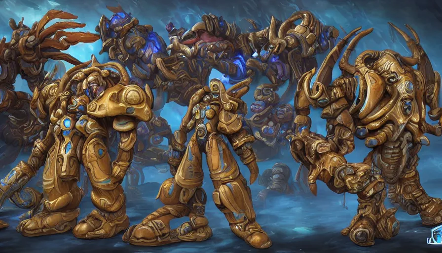 Prompt: the fourth race of starcraft 2, heavily inspired by one piece, character first look, highly detailed and beautiful concept art