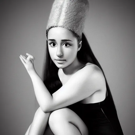 Image similar to Klaus Schwab sitting on top of ariana grande, photography, deviantart, realistic,