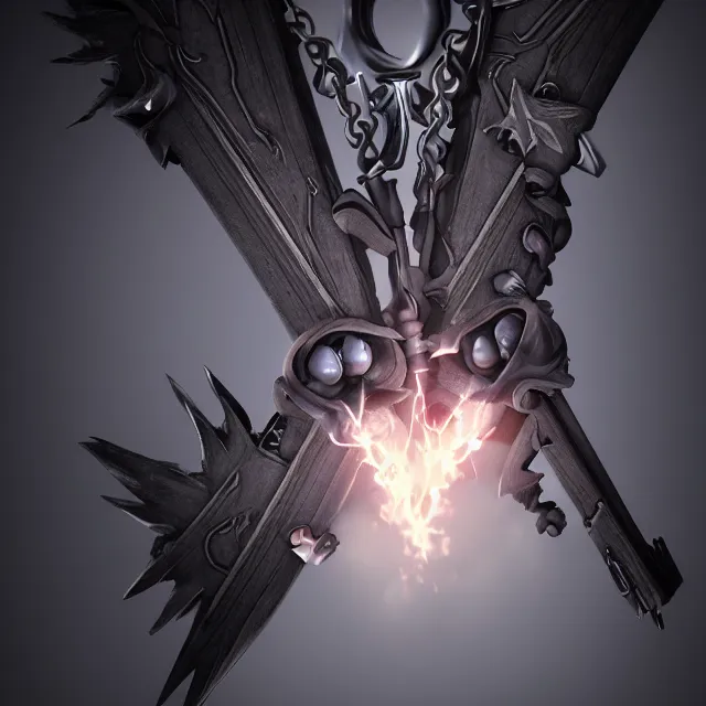 Prompt: kingdom hearts keyblade fluffy scary, dark cinematic, volumetric, realistic, 3 d render, cinematic lighting, ray tracing, cinematic, unreal engine 5, unreal engine render, octane render, hyper realistic, photo, 8 k