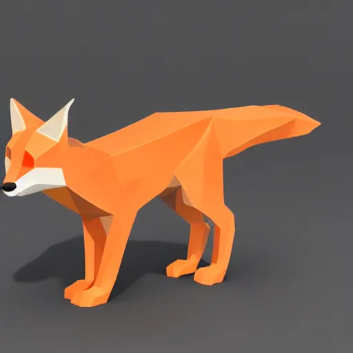 Image similar to low polygon fox 3d