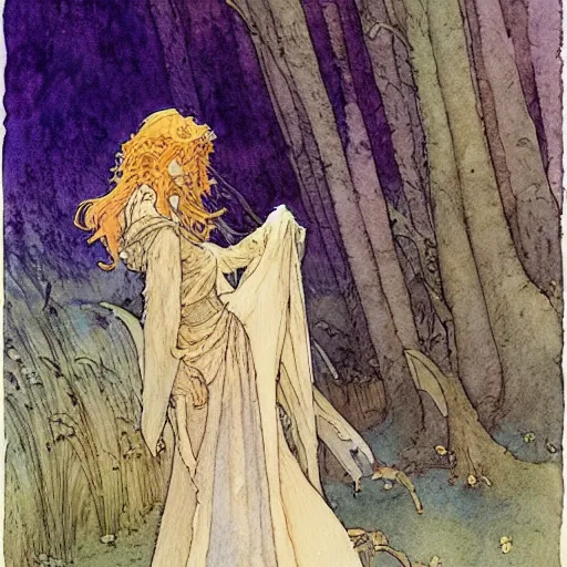 Image similar to a simple and atmospheric watercolour fantasy character concept art painting of a fairytale, very muted colors, by rebecca guay, michael kaluta, charles vess and jean moebius giraud