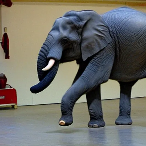 Image similar to an elephant tap dancing
