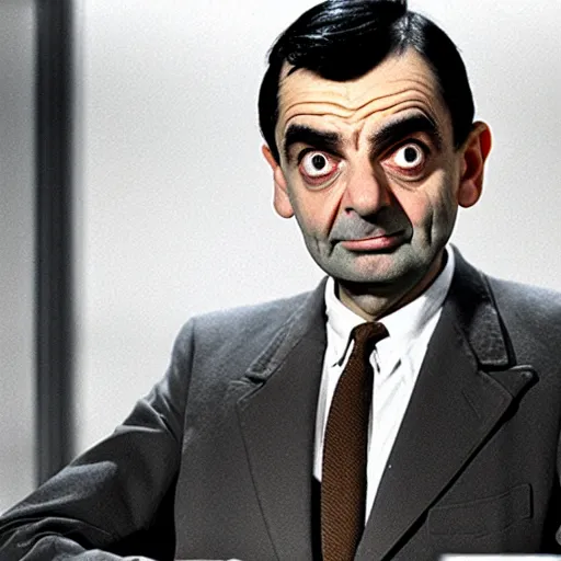 Prompt: Mr Bean working on the Manhattan Project