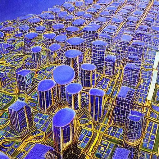 Image similar to solarpunk San Francisco painting by Vincent Callebaut