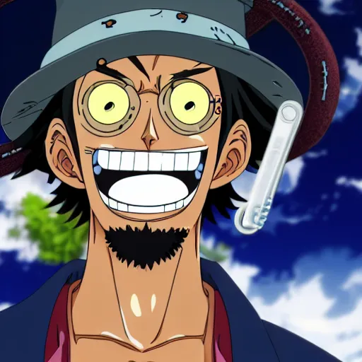 Prompt: a portrait of the wifi orthodontist in the style of one piece anime
