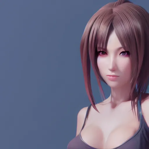 Prompt: Render of a beautiful 3d anime woman, octane render, unreal engine.