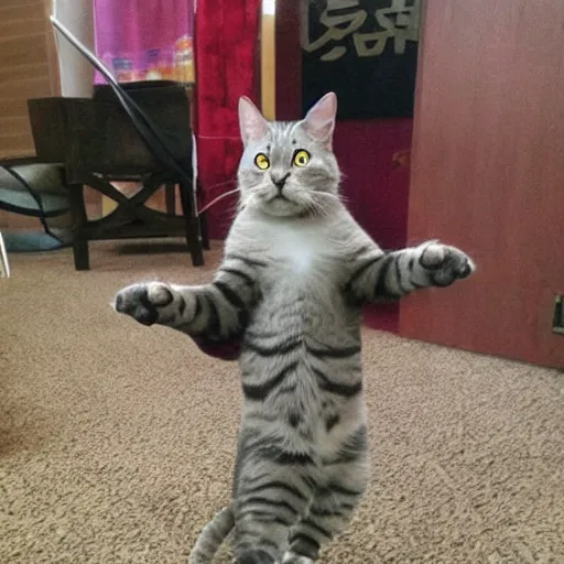 Prompt: Kung-Fu cat