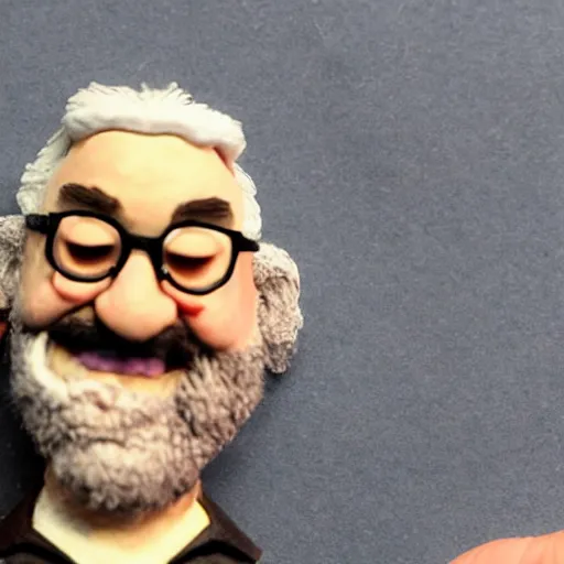 Prompt: jerry garcia claymation. deviantart, artstation