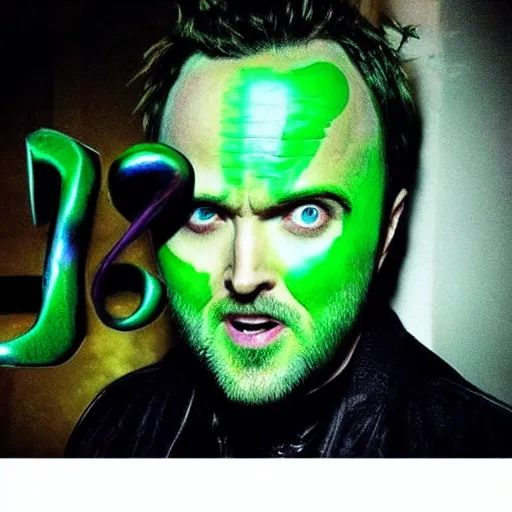 Prompt: “ aaron paul as the riddler in batman movie ”