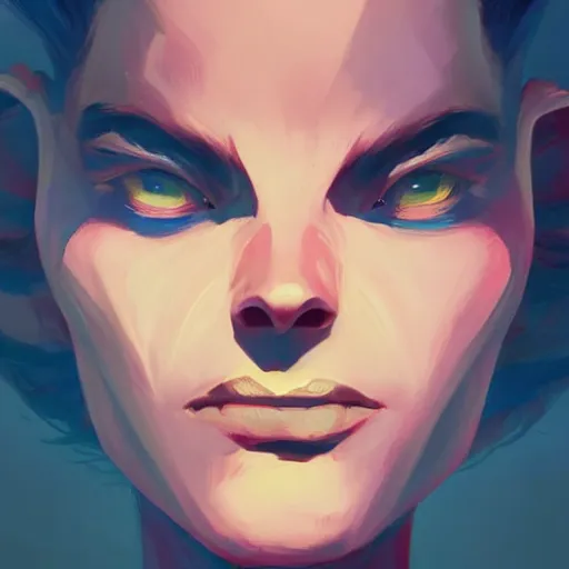 Image similar to face icon stylized minimalist magic : the gathering, loftis, cory behance hd by jesper ejsing, by rhads, makoto shinkai and lois van baarle, ilya kuvshinov, rossdraws global illumination