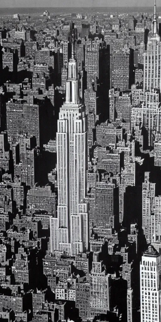 Image similar to empire state building after 100 years of decay