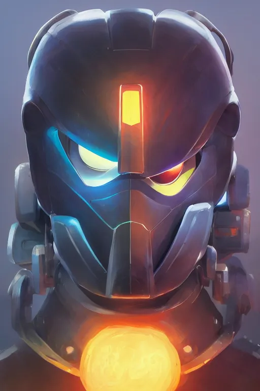 Image similar to epic mask helmet robot ninja portrait stylized as fornite style game design fanart by concept artist gervasio canda, behance hd by jesper ejsing, by rhads, makoto shinkai and lois van baarle, ilya kuvshinov, rossdraws global illumination radiating a glowing aura global illumination ray tracing hdr render in unreal engine 5