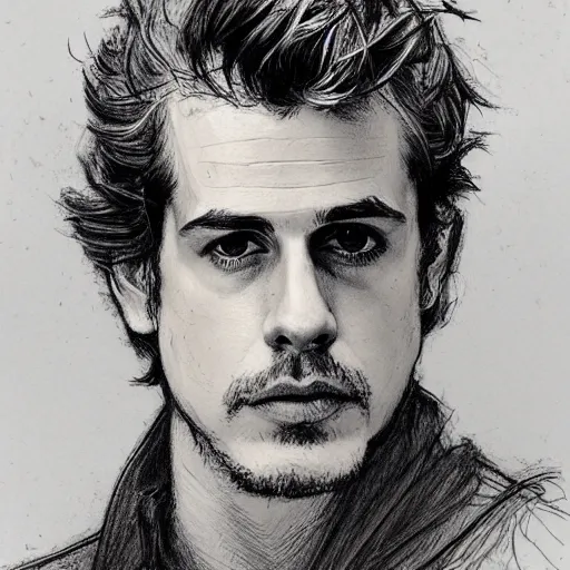 Image similar to a realistic yet scraggly portrait sketch of the side profile of a stern and sophisticated hayden christensen, trending on artstation, intricate details, in the style of frank auerbach, in the style of sergio aragones, in the style of martin ansin, in the style of david aja, in the style of mattias adolfsson