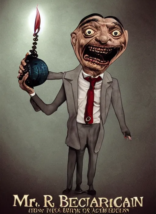 Image similar to Mr Bean as a Lovecraftian Daedric Horror