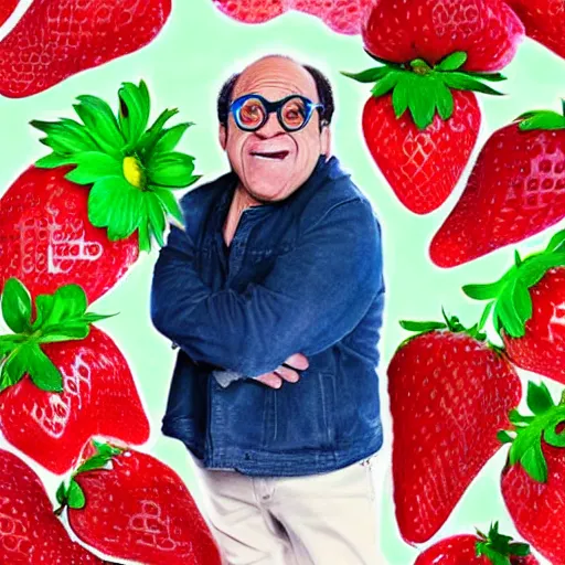 Image similar to danny devito as strawberry hybrid