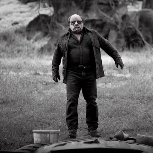 Image similar to danny devito as logan in the movie logan