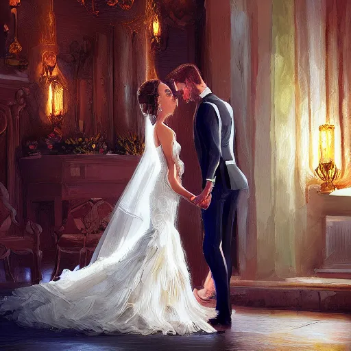 wedding, digital painting, ultradetailed, artstation, | Stable ...