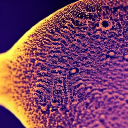 Prompt: a mysterious new life form photographed through a microscope