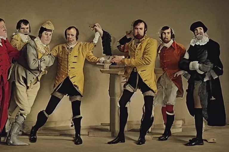 Image similar to monty python in the 1 8 th century