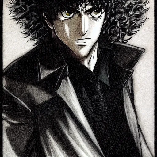 Prompt: Spike Spiegel by Kentaro Miura, Charachter Portrait,