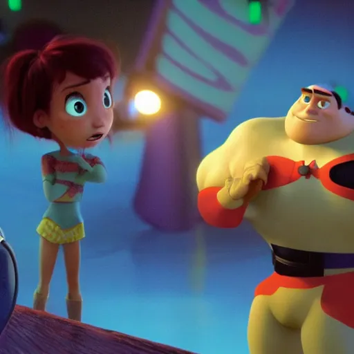 Prompt: a cinematic still of the Pixar version of the movie Next Friday (2000) epic lighting, shallow depth of field
