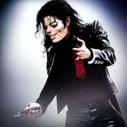 Prompt: michael jackson 2 0 0 9 this is it album cover, hyper realistic face, 4 k, sharp, uhd, movie still, unreal engine
