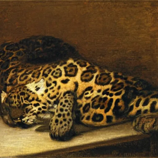 Image similar to Realistic still life of a Jaguar XK straight six engine, by Henri Fantin-Latour, 1866,