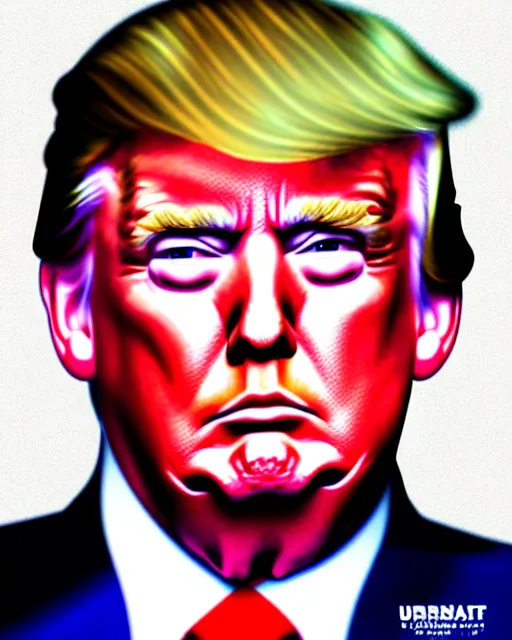 Image similar to digital art, portrait of donald trump sweating profusely, by alan bean, ultra detailed, character design, concept art, trending on artstation,