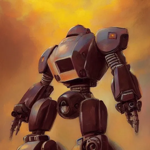 Image similar to combat mecha by fiona staples, fernando botero