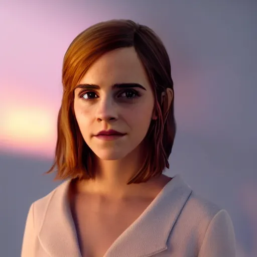 Image similar to emma watson as a pixar character, 8 k, pixar render