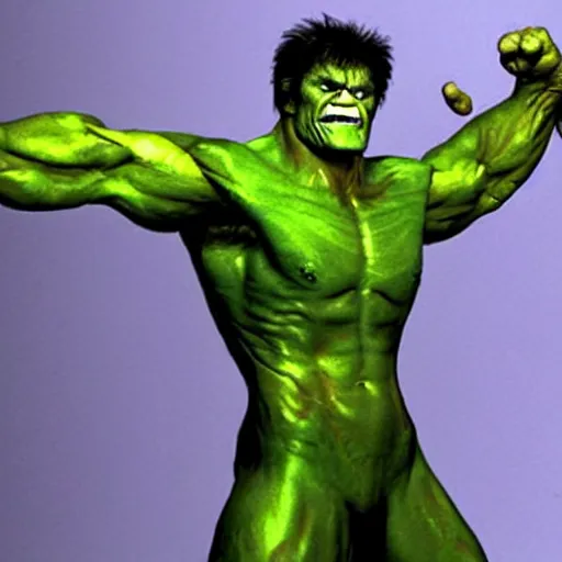 Image similar to willem dafoe as a hulk