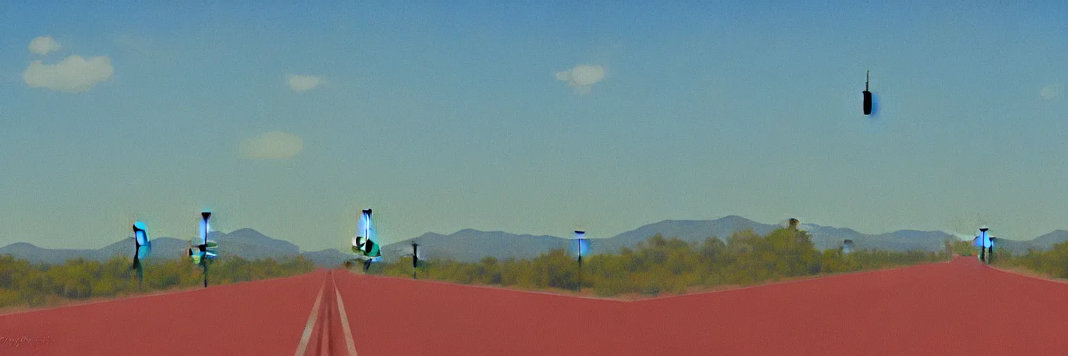 Image similar to arizona highway painting magritte