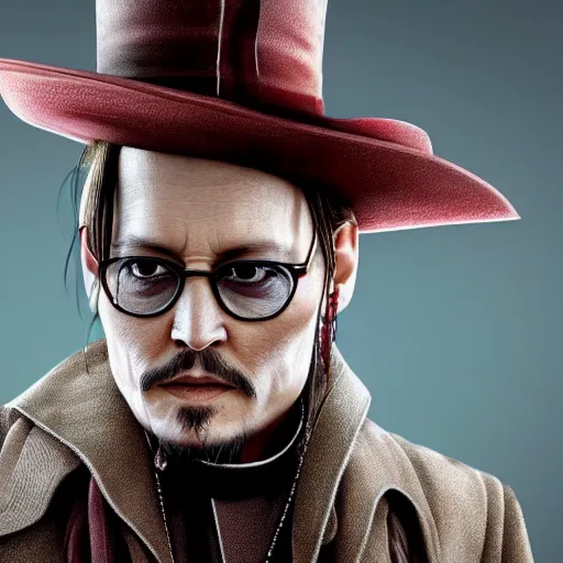 Prompt: portrait of johnny depp as a bishop, ultra realistic photography, highly detailed, photorealistic, octane render, 8 k, unreal engine