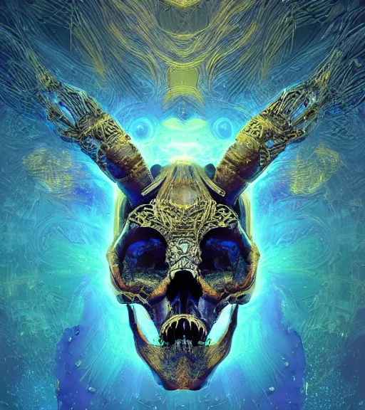 Image similar to portrait of a fantasycore glitchcore deformed animal skull in a helmet. intricate abstract. intricate artwork. celestial. prismatic, by Alex Stevenson Diaz, disney, pixar. octane render, CGSociety very coherent symmetrical artwork. cinematic, hyper realism, high detail, octane render, 8k, holographic accents