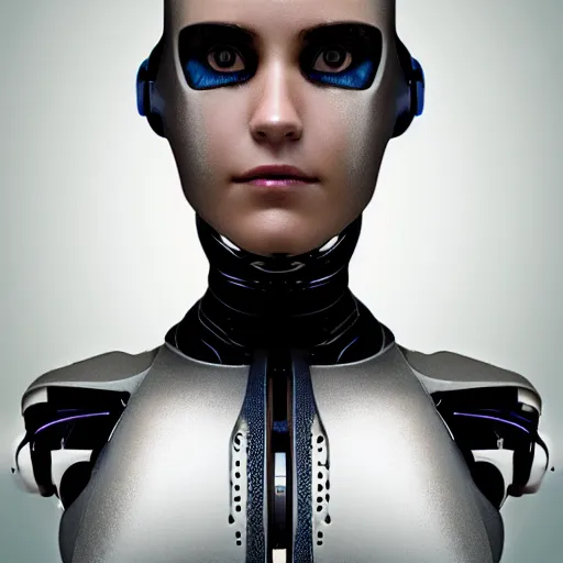 Image similar to headshot of humanoid robot from ex machina