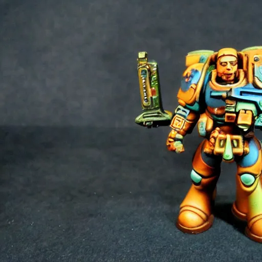 Image similar to a tau space marine standing guard