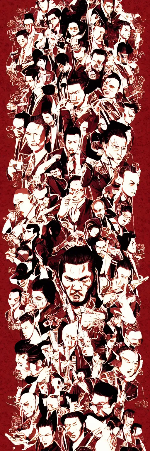 Image similar to yakuza style digital art