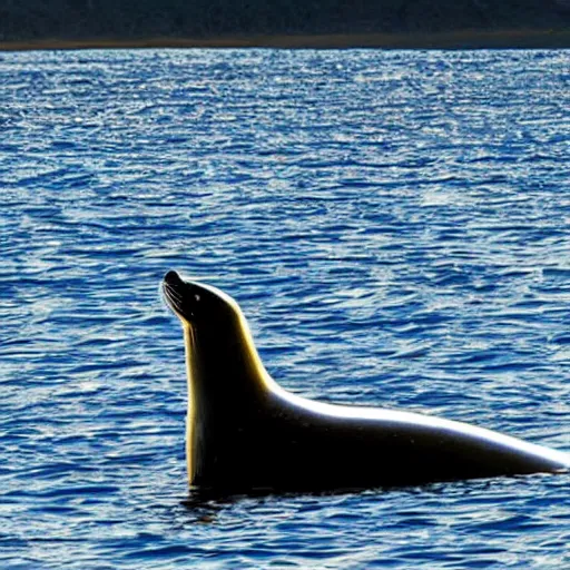 Image similar to a solar eclipse caused a giant floating seal