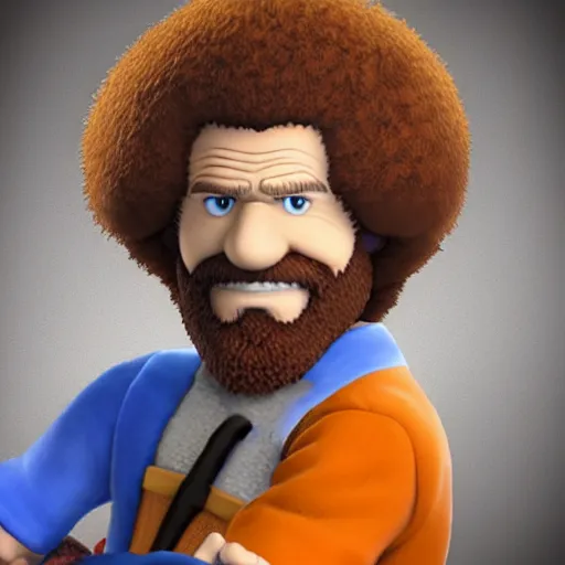 Image similar to Bob Ross character reveal for Super Smash bros ultimate